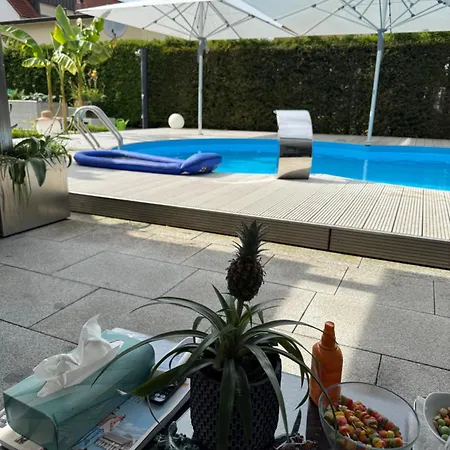 Modernes Im Wunderschoenen Garten Mit Pool Friedrichshafen