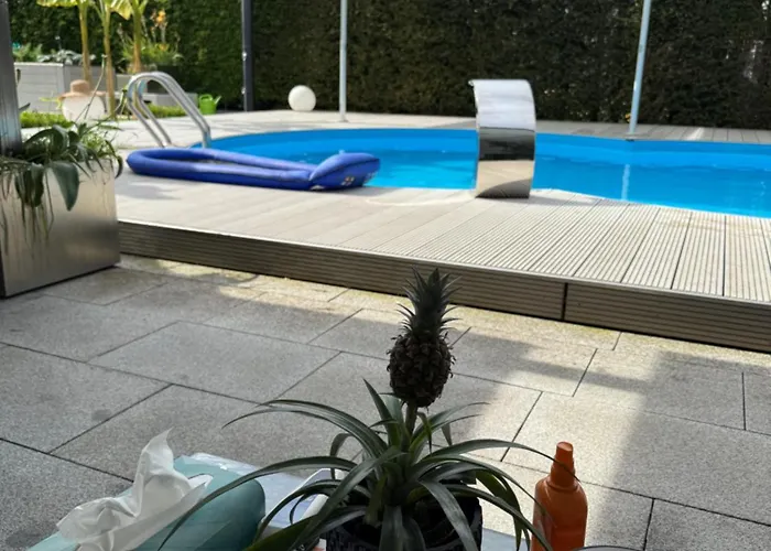 Modernes Im Wunderschoenen Garten Mit Pool Friedrichshafen